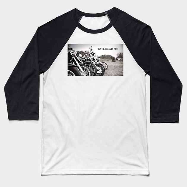 Evil Dead MC Motorcycles Baseball T-Shirt by Nicole James